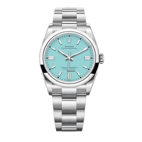 rolex oyster perpetual light blue face|rolex oyster perpetual blue price.